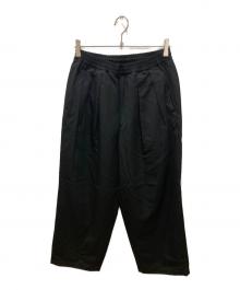Graphpaper（グラフペーパー）の古着「Scale Off Gabardine Two Tuck Wide Trousers」｜ブラック