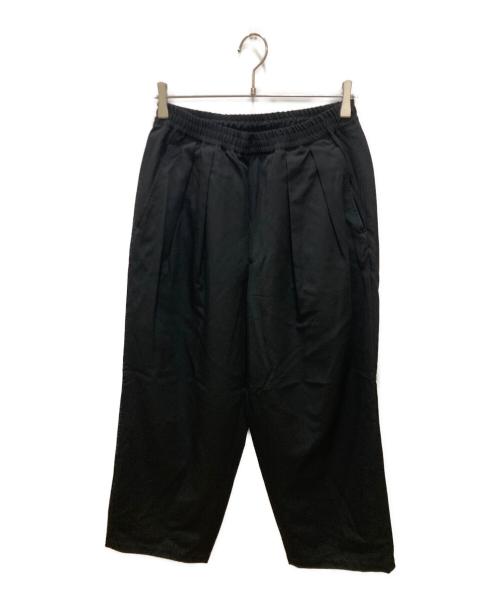 Graphpaper（グラフペーパー）Graphpaper (グラフペーパー) Scale Off Gabardine Two Tuck Wide Trousers ブラック サイズ:1の古着・服飾アイテム