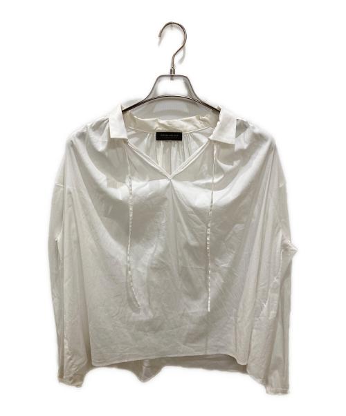 TOMORROW LAND（トゥモローランド）TOMORROW LAND (トゥモローランド) ストレッチブロード ハイネックブラウス ホワイト サイズ:36の古着・服飾アイテム