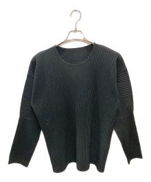HOMME PLISSE ISSEY MIYAKE（オム プリッセ イッセイ ミヤケ）の古着「プリーツカットソープルオーバー」｜ブラック
