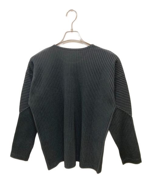 HOMME PLISSE ISSEY MIYAKE（オム プリッセ イッセイ ミヤケ）HOMME PLISSE ISSEY MIYAKE (オム プリッセ イッセイ ミヤケ) プリーツカットソープルオーバー ブラック サイズ:2の古着・服飾アイテム