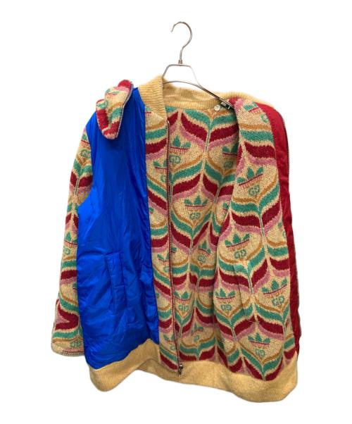 GUCCI（グッチ）GUCCI (グッチ) adidas (アディダス) トレフォイル ロゴ リバーシブルブルゾン ブルー サイズ:Lの古着・服飾アイテム