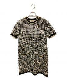 GUCCI（グッチ）の古着「GGジャガードラメニットワンピース」｜ブラック