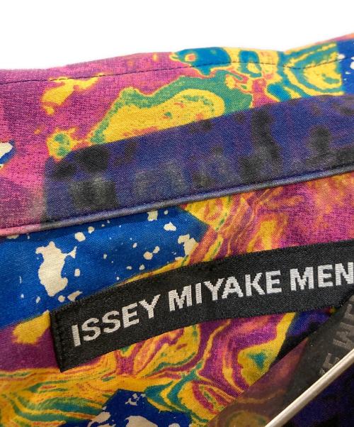 ISSEY MIYAKE MEN（イッセイミヤケメン）ISSEY MIYAKE MEN (イッセイミヤケメン) マーブルオープンカラーシャツ イエロー サイズ:2の古着・服飾アイテム