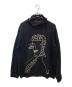 Yohji Yamamoto pour homme（ヨウジヤマモト プールオム）の古着「刺繍一筆書き横女顔タートルニット」｜ブラック