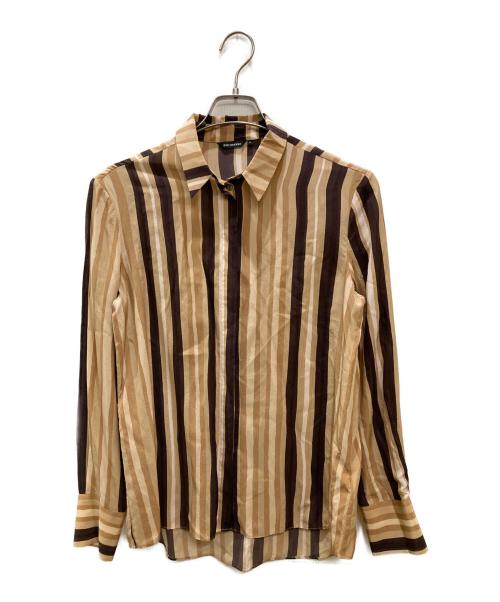 marimekko（マリメッコ）marimekko (マリメッコ) シルク長袖シャツ ベージュ サイズ:Freeの古着・服飾アイテム
