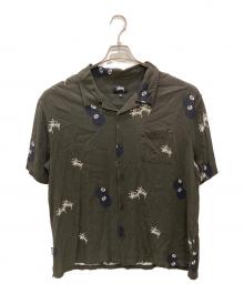 stussy（ステューシー）の古着「８ボールオープンカラーシャツ」｜ブラック