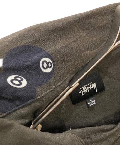stussy（ステューシー）stussy (ステューシー) ８ボールオープンカラーシャツ ブラック サイズ:Lの古着・服飾アイテム