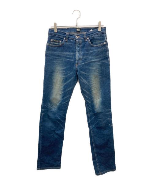 DOLCE & GABBANA（ドルチェ＆ガッバーナ）DOLCE & GABBANA (ドルチェ＆ガッバーナ) ボタンフライデニムパンツ インディゴ サイズ:SIZE 81cm (W32)の古着・服飾アイテム