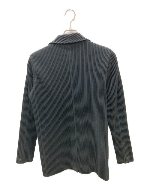 HOMME PLISSE ISSEY MIYAKE（オム プリッセ イッセイ ミヤケ）HOMME PLISSE ISSEY MIYAKE (オム プリッセ イッセイ ミヤケ) プリーツテーラードジャケット ブラック サイズ:2の古着・服飾アイテム