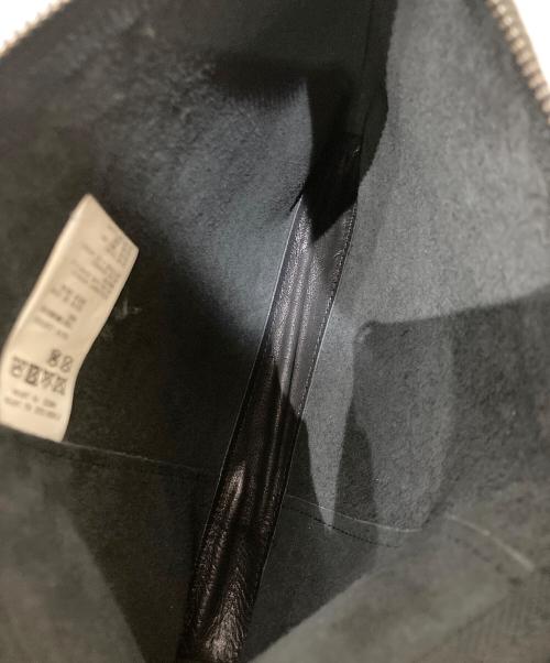 YOHJI YAMAMOTO（ヨウジヤマモト）YOHJI YAMAMOTO (ヨウジヤマモト) レザークラッチバッグ ブラックの古着・服飾アイテム