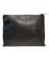 YOHJI YAMAMOTO (ヨウジヤマモト) レザークラッチバッグ ブラック：6000円