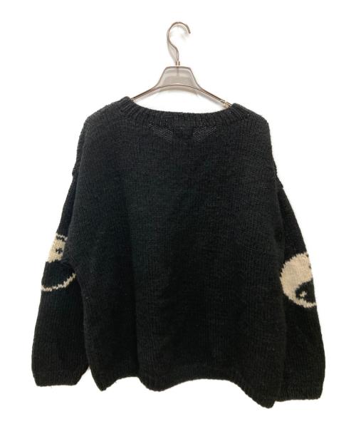 Mcmachan Woolen（マクマーンウーレン）mcmachan woolen (マクマーンウーレン) YIN&YANG ニット ブラック サイズ:FREEの古着・服飾アイテム