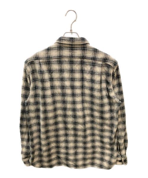 MINEDENIM（マインデニム）MINEDENIM (マインデニム) Vネックフランネルワークシャツ ベージュ サイズ:2の古着・服飾アイテム
