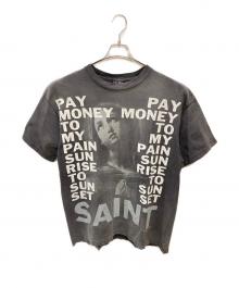 SAINT MICHAEL×PAY MONEY TO MY PAIN（セントマイケル×ペイ・マネー・トゥ・マイ ペイン）の古着「PTP SS TEE / STAY REAL」｜グレー