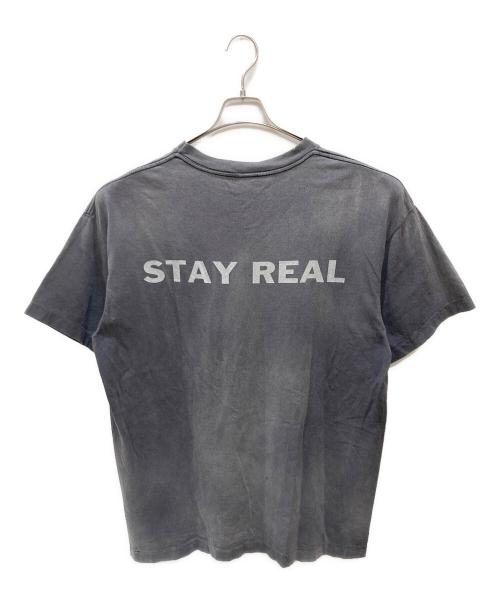 SAINT MICHAEL（セントマイケル）SAINT MICHAEL (セントマイケル) PAY MONEY TO MY PAIN (ペイ・マネー・トゥ・マイ ペイン) PTP SS TEE / STAY REAL グレー サイズ:XLの古着・服飾アイテム