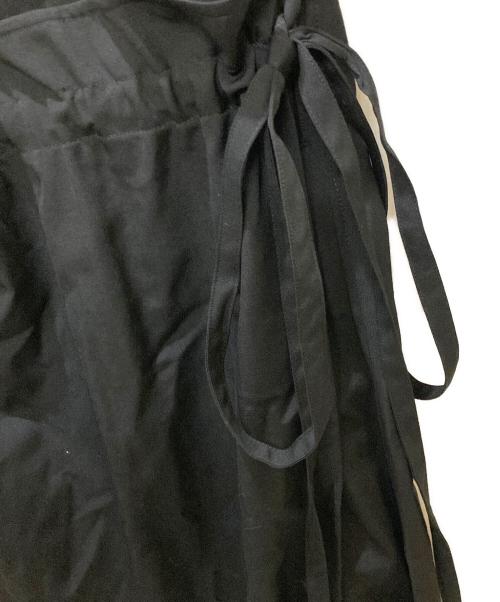 Yohji Yamamoto pour homme（ヨウジヤマモト プールオム）Yohji Yamamoto pour homme (ヨウジヤマモト プールオム) 皺ギャバ フロント ギャザー スカート ブラック サイズ:2の古着・服飾アイテム