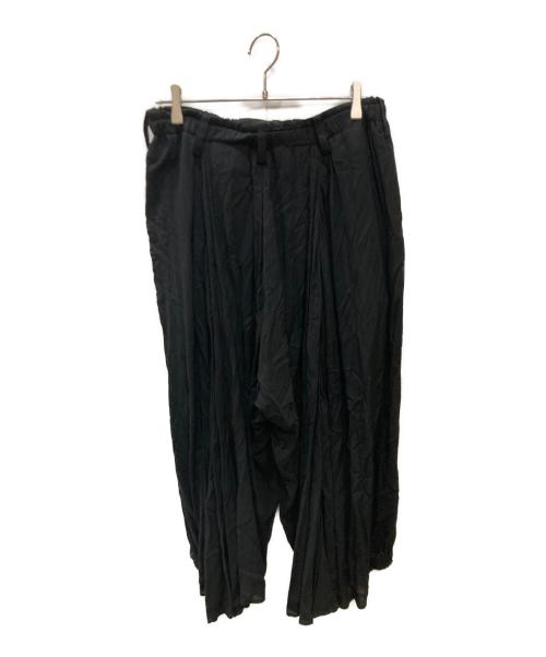 Yohji Yamamoto pour homme（ヨウジヤマモト プールオム）Yohji Yamamoto pour homme (ヨウジヤマモト プールオム) レーヨンカラスパンツ ブラック サイズ:1の古着・服飾アイテム