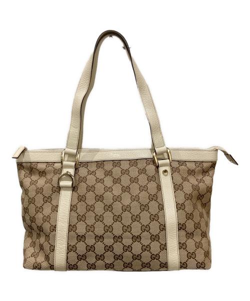 GUCCI（グッチ）GUCCI (グッチ) GGキャンバスショルダーバッグ ベージュの古着・服飾アイテム