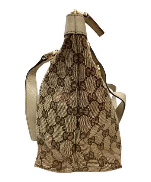 GUCCI（グッチ）GUCCI (グッチ) GGキャンバスショルダーバッグ ベージュの古着・服飾アイテム