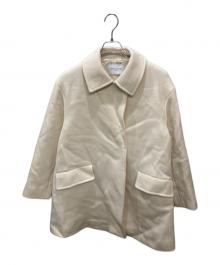 UNITED ARROWS TOKYO（ユナイテッドアローズトウキョウ）の古着「メルトンステンカラーコート」｜ホワイト