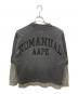 A BATHING APE (アベイシングエイプ) NOMANUAL (ノーマニュアル) レイヤードロングスリーブTシャツ グレー サイズ:S：12000円