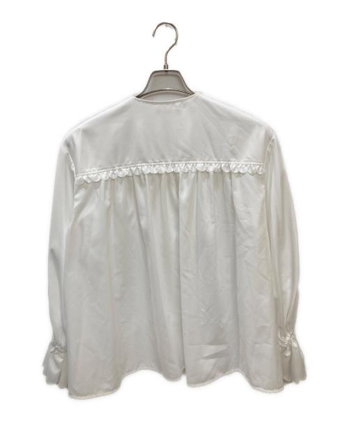 YORI（ヨリ）YORI (ヨリ) スカラップカットワークブラウス ホワイト サイズ:Freeの古着・服飾アイテム