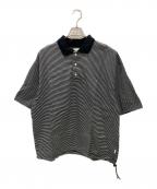 CLESSTEクレスト）の古着「STRIPED MASSIVE S/S POLO SHIRT」｜ブラック