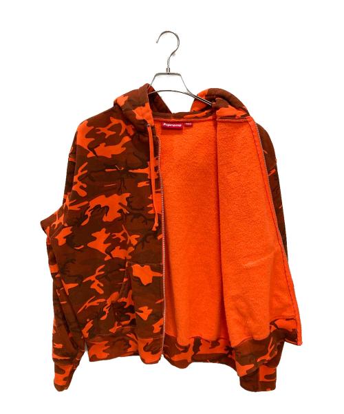 SUPREME（シュプリーム）Supreme (シュプリーム) Small Box Zip Up Hooded Sweatshirt オレンジ サイズ:Mediumの古着・服飾アイテム