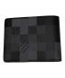 LOUIS VUITTON (ルイ ヴィトン) ポルトフォイユ・スレンダー ブラック×グレー：55000円