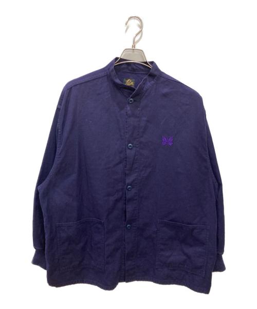 Needles（ニードルズ）Needles (ニードルズ) Stand Collar Army Shirt パープル サイズ:Lの古着・服飾アイテム