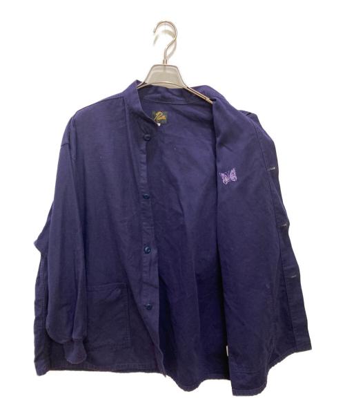 Needles（ニードルズ）Needles (ニードルズ) Stand Collar Army Shirt パープル サイズ:Lの古着・服飾アイテム