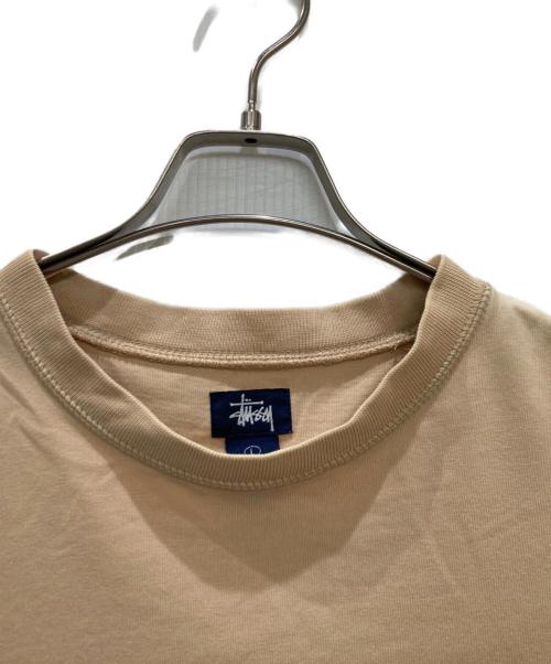 stussy（ステューシー）stussy (ステューシー) モックネックカットソー ベージュ サイズ:Ｌの古着・服飾アイテム
