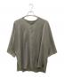 HOMME PLISSE ISSEY MIYAKE（オム プリッセ イッセイ ミヤケ）の古着「フロント チャイナボタン 裁チ切カットソー」｜カーキ