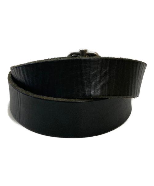 Yohji Yamamoto pour homme（ヨウジヤマモト プールオム）Yohji Yamamoto pour homme (ヨウジヤマモト プールオム) カウレザーロングベルト ブラックの古着・服飾アイテム