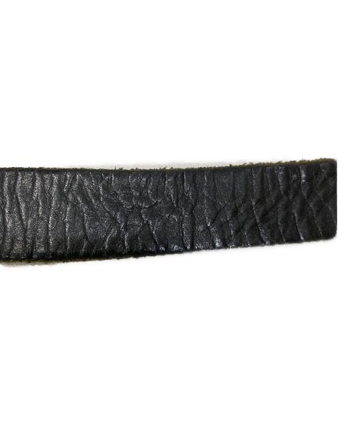 Yohji Yamamoto pour homme（ヨウジヤマモト プールオム）Yohji Yamamoto pour homme (ヨウジヤマモト プールオム) カウレザーロングベルト ブラックの古着・服飾アイテム
