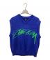 stussy（ステューシー）の古着「ニットベスト」｜ブルー
