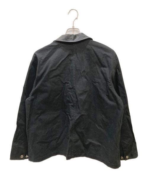 AIVER（アイバー）AIVER (アイバー) ﾚｻﾞｰ襟切替ダックカバーオールジャケット ブラック サイズ:Sの古着・服飾アイテム