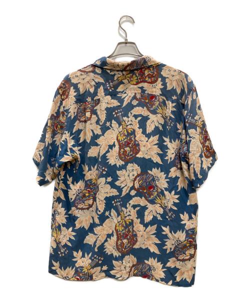AVANTI（アヴァンティ）AVANTI (アヴァンティ) 古着シルクアロハシャツ ブルー サイズ:Mの古着・服飾アイテム