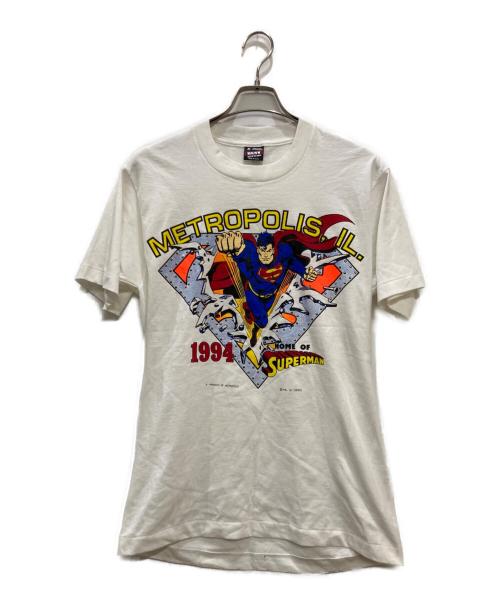 FRUIT OF THE LOOM（フルーツオブザルーム）FRUIT OF THE LOOM (フルーツオブザルーム) 90's スーパーマン プリントTシャツ / SUPERMAN ホワイト サイズ:Mの古着・服飾アイテム