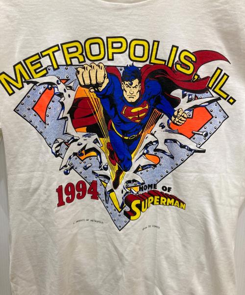 FRUIT OF THE LOOM（フルーツオブザルーム）FRUIT OF THE LOOM (フルーツオブザルーム) 90's スーパーマン プリントTシャツ / SUPERMAN ホワイト サイズ:Mの古着・服飾アイテム
