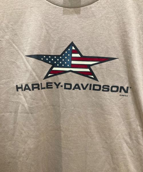 HARLEY-DAVIDSON（ハーレーダビッドソン）HARLEY-DAVIDSON (ハーレーダビッドソン) 配色プリントTシャツ ベージュ サイズ:Lの古着・服飾アイテム