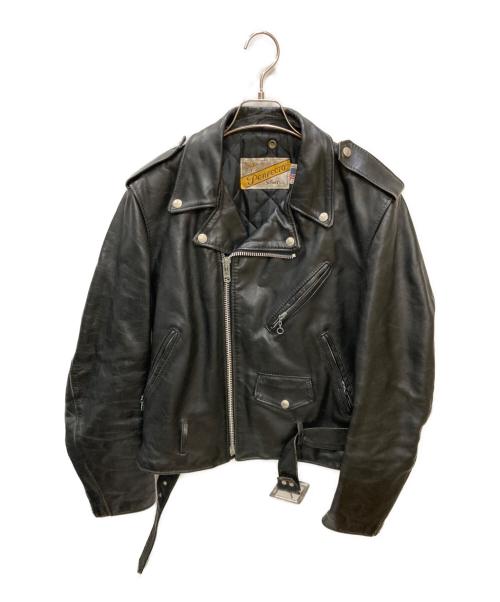 Schott（ショット）Schott (ショット) レザーダブルライダースジャケット ブラック サイズ:38の古着・服飾アイテム