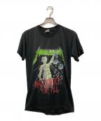 HANDTEXハンドテックス）の古着「80S METALLICA ヴィンテージプリントTシャツ / メタリカ」｜ブラック