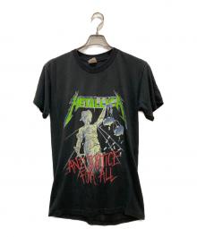 HANDTEX（ハンドテックス）の古着「80S METALLICA ヴィンテージプリントTシャツ / メタリカ」｜ブラック