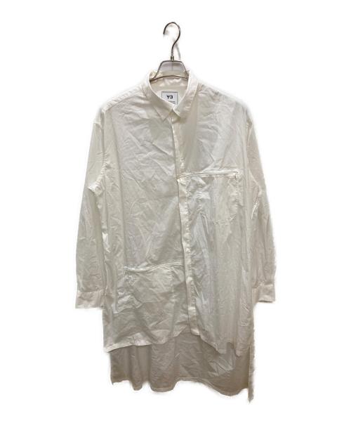 Y-3（ワイスリー）Y-3 (ワイスリー) CLASSIC LONG BACK STEP SHIRT / ロングシャツ ホワイト サイズ:Lの古着・服飾アイテム
