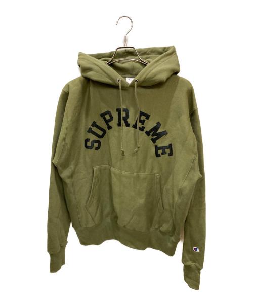 SUPREME（シュプリーム）SUPREME (シュプリーム) Champion (チャンピオン) 25SS Hooded Sweatshirt / パーカー オリーブ サイズ:Mの古着・服飾アイテム