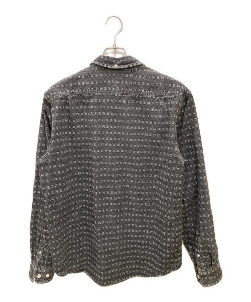 SUPREME（シュプリーム）SUPREME (シュプリーム) Jacquard logos denim shirt / ジャガードロゴデニムシャツ ブラック サイズ:Mの古着・服飾アイテム