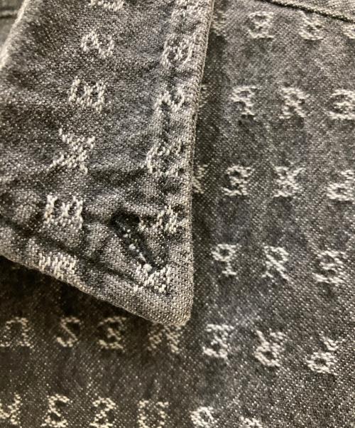 SUPREME（シュプリーム）SUPREME (シュプリーム) Jacquard logos denim shirt / ジャガードロゴデニムシャツ ブラック サイズ:Mの古着・服飾アイテム