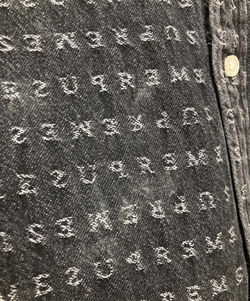 SUPREME（シュプリーム）SUPREME (シュプリーム) Jacquard logos denim shirt / ジャガードロゴデニムシャツ ブラック サイズ:Mの古着・服飾アイテム